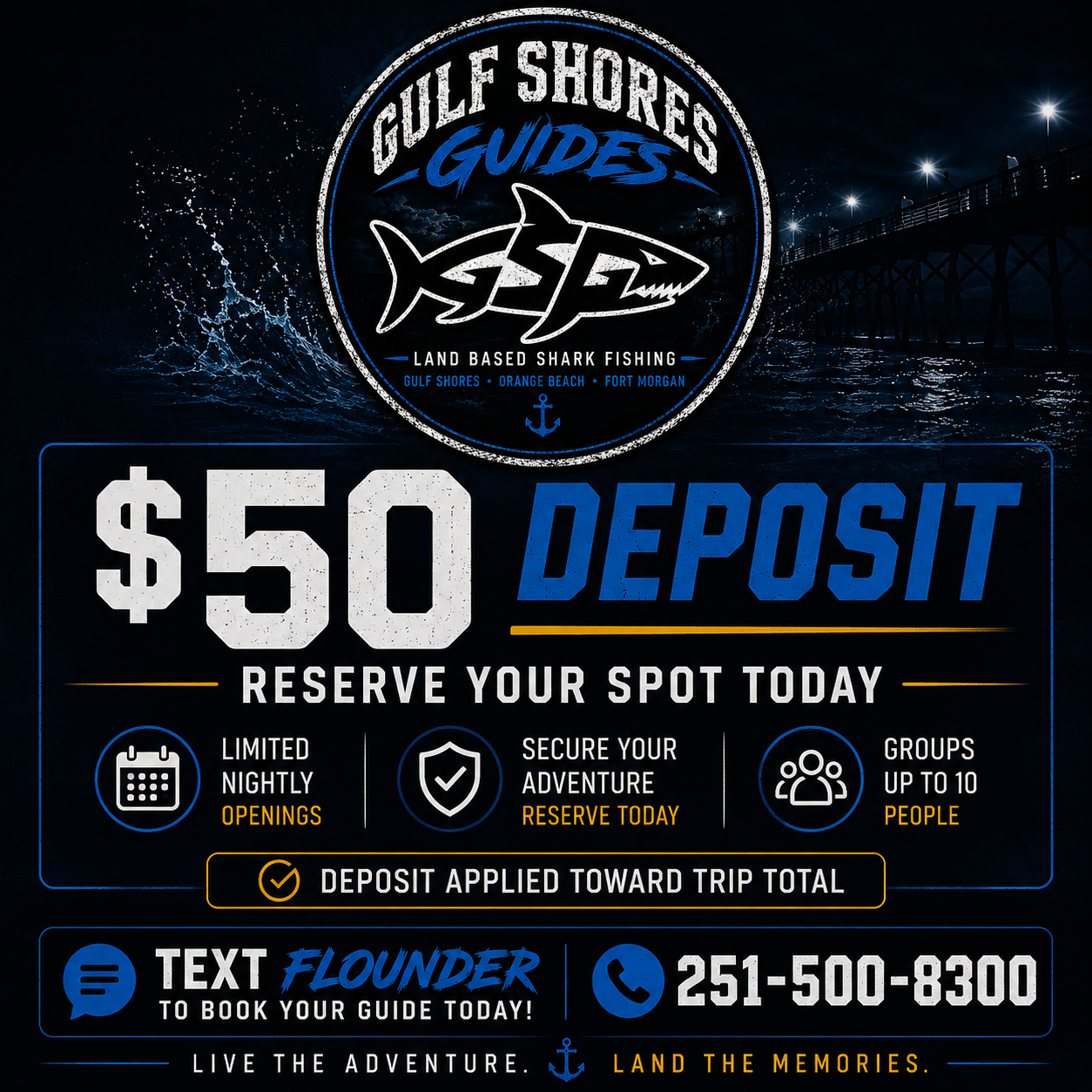 GSG Flounder Gigging Trip Deposit