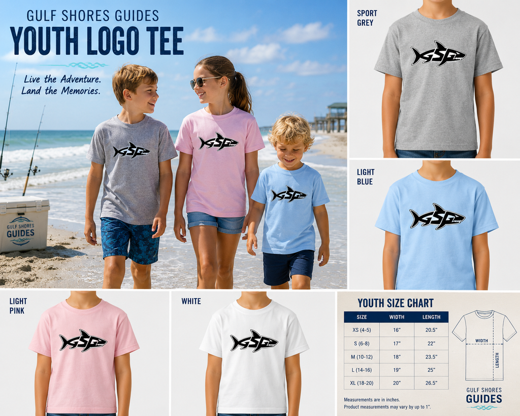 Gulf Shores Guides Youth Logo Tee
